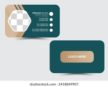 Modern creative business card and name card,horizontal simple clean template vector design, layout in rectangle size.