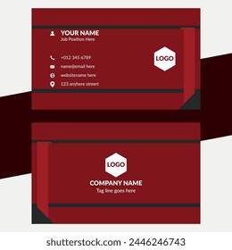 Modern creative business card and name card, simple clean template vector design.
