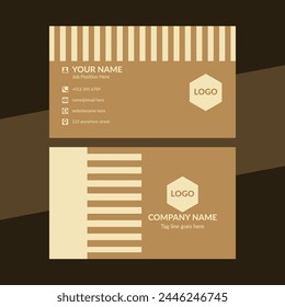 Tarjeta de visita creativa moderna y tarjeta de nombre, diseño simple de Vector de Plantilla limpia.