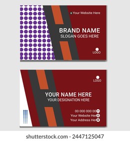 modern creative business card and name card,horizontal simple clean template vector design, layout in rectangle size.