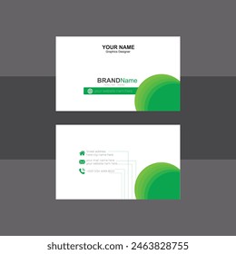 Modern Creative Business card and name card both side, Horizontal template vector two side wonder creative card