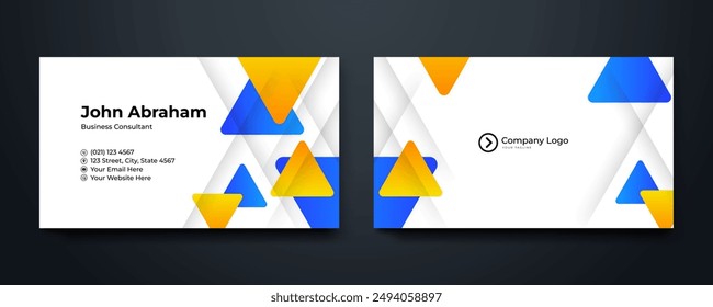 modern creative business card and name card horizontal simple clean template vector design