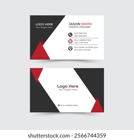 Modern creative business card and name card, simple clean template vector design. Vector illustration design, horizontal layout, print ready.