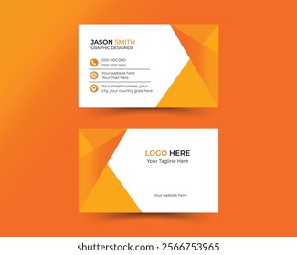 Modern creative business card and name card, simple clean template vector design. Business card for business and personal use. Vector illustration design.