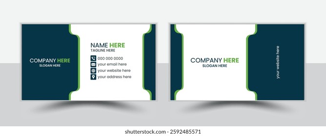modern creative business card and name card horizontal simple clean template vector design, new modern shape and colorful stylish business card, Vector illustration.