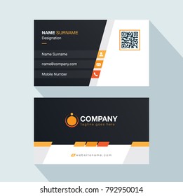 modern creative business card and name card, horizontal simple clean template vector design, layout in rectangle size.