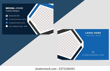 Modern creative business card and personal card, simple clean template vector design, layout in rectangle size.
