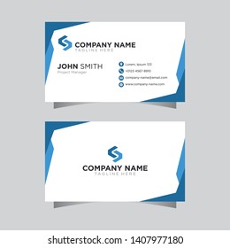 Modern creative business card simple layout template vector design background