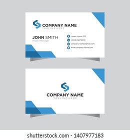 Modern creative business card simple layout template vector design background