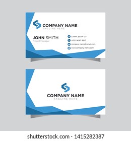 Modern creative business card simple layout template vector design background