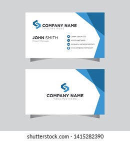 Modern creative business card simple layout template vector design background