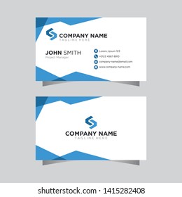 Modern creative business card simple layout template vector design background
