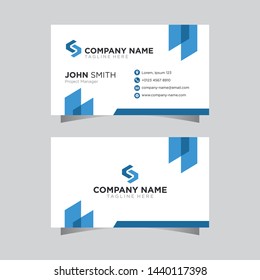 Modern creative business card simple layout template vector design background