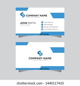 Modern creative business card simple layout template vector design background