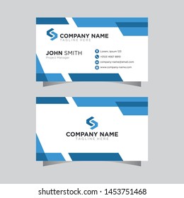 Modern creative business card simple layout template vector design background