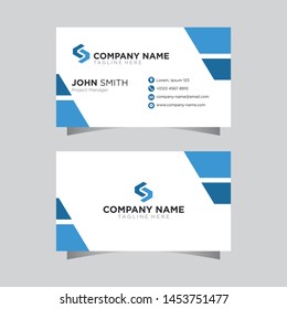 Modern creative business card simple layout template vector design background