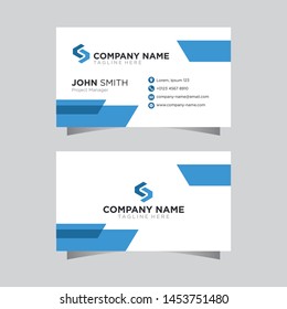Modern creative business card simple layout template vector design background
