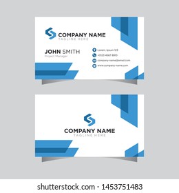 Modern creative business card simple layout template vector design background