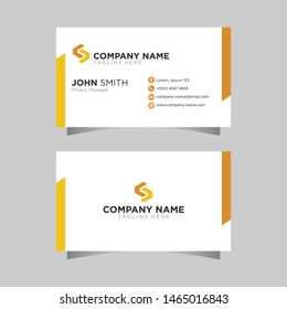 Modern creative business card simple layout template vector design background