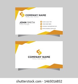 Modern creative business card simple layout template vector design background