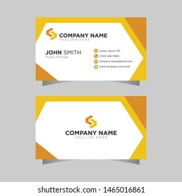 Modern creative business card simple layout template vector design background