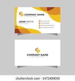 Modern creative business card simple layout template vector design background