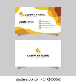 Modern creative business card simple layout template vector design background