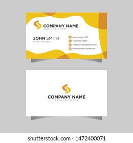 Modern creative business card simple layout template vector design background