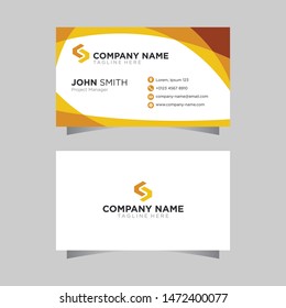 Modern creative business card simple layout template vector design background