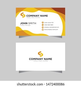 Modern creative business card simple layout template vector design background