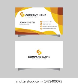 Modern creative business card simple layout template vector design background
