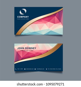 Modern Creative Business Card Template Double sided. Vector Illustration.
