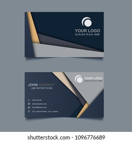Modern Creative Business Card Template Double sided. Vector Illustration.
