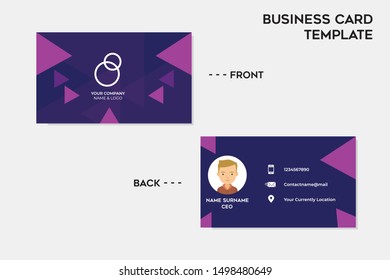 Modern Creative Business Card Template. Exclusive and Minimalist style design. easy to use and customize. Vector Illustration