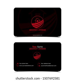 Modern creative business card template for Architecture and Interior Design agency. This simple clean name card template can be used for your architecture, home design, and interior design company.