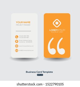 Modern Creative Business Card Template ,Contain Random Arabic calligraphy Letters Without specific meaning in English ,Vector illustration