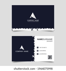 Modern and creative business card template. Name card. Two sided cards. Horizontal business card. llustration vector
