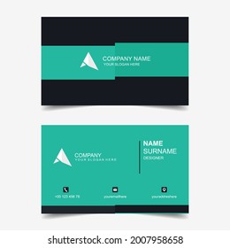 Modern and creative business card template. Minimalist and clean name card. Two sided cards. Illustration vector 