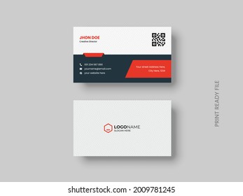 Modern Creative Business Card Template with abstract layout design