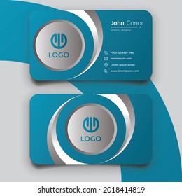 Modern creative business card template. Stationery design name card vector template. CMYK Mode