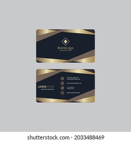 Moderne und kreative Vorlage für Visitenkarten. Golden und Black Colors.