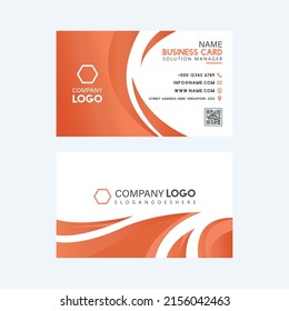 Modern Creative Business Card Template Orange Colors Design
