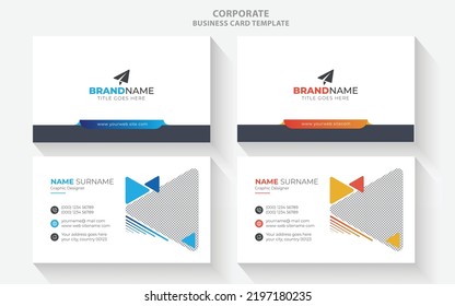 Moderno vector de plantillas de tarjetas de visita creativo, elegante diseño de tarjetas de visita minimalista