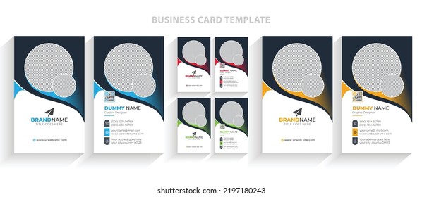 Modern Creative Business Card Template Vector, Elegant Simple Minimal Visiting Card Design Layout