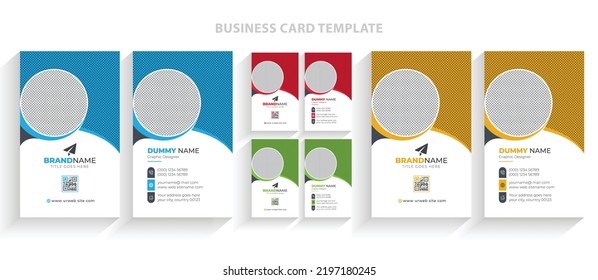 Modern Creative Business Card Template Vector, Elegant Simple Minimal Visiting Card Design Layout