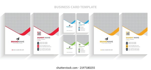 Modern Creative Business Card Template Vector, Elegant Simple Minimal Visiting Card Design Layout