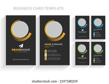 Modern Creative Business Card Template Vector, Elegant Simple Minimal Visiting Card Design Layout