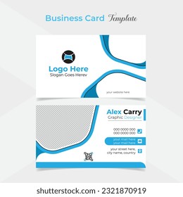modern and creative business card template design with curve shapes
