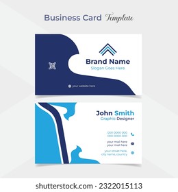 modern and creative business card template design with curve shapes