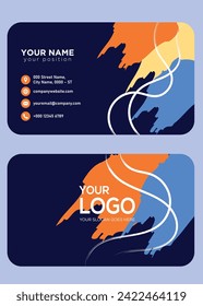 Modern Creative Business Card Template. Flat Design Vector Illustration. Stationery Design